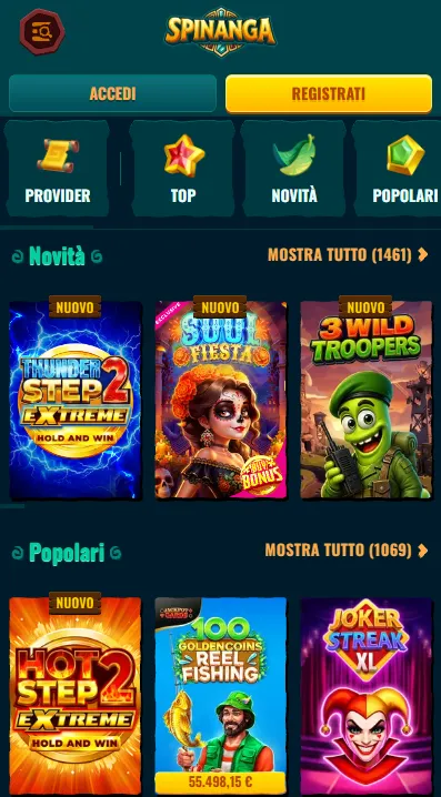 Casinò Spinanga mobile