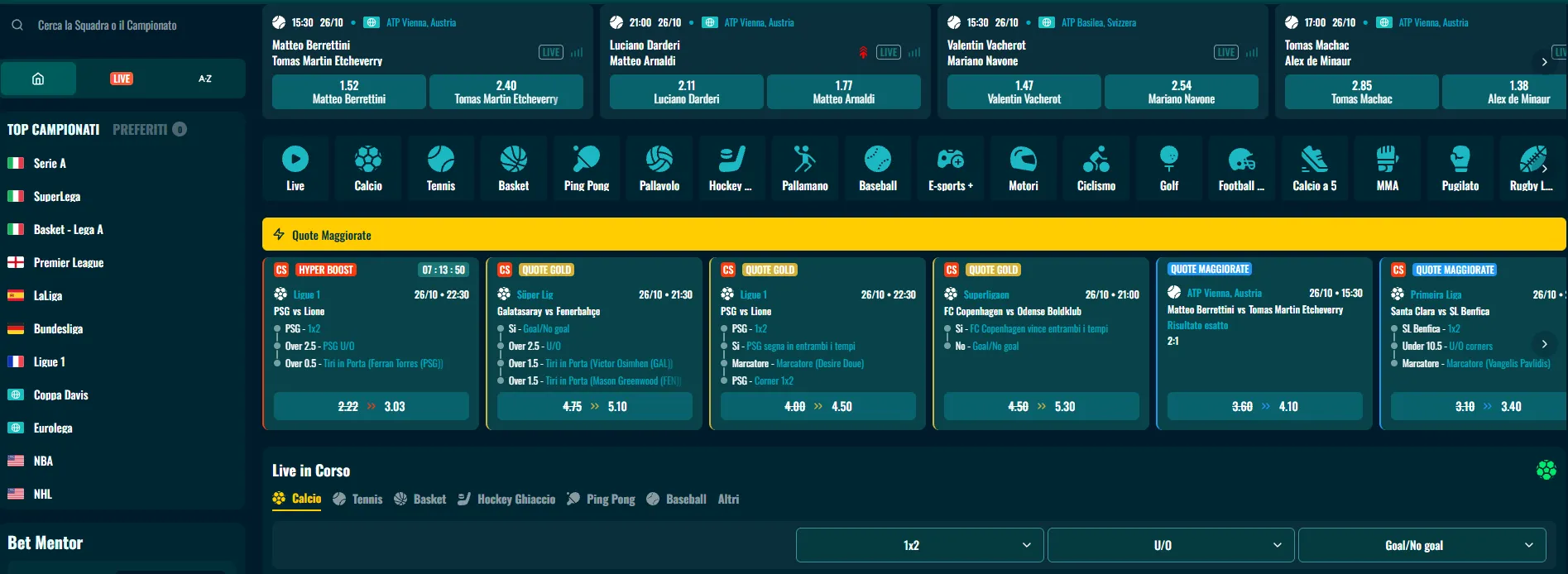 Informazioni sulle scommesse Spinanga
