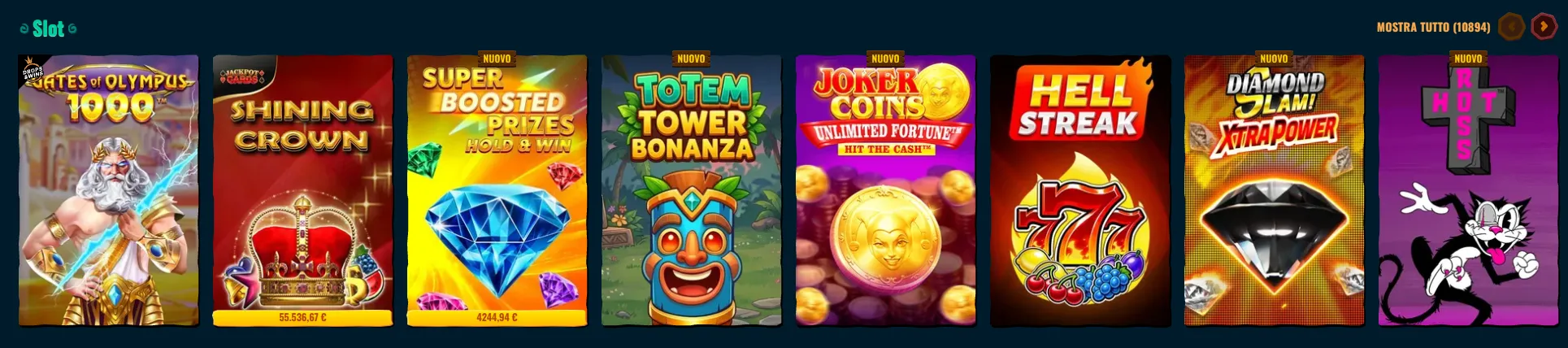 Categorie di giochi del casinò Spinanga