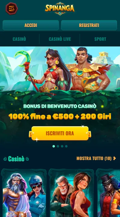 Verifica e accesso all'account Spinanga