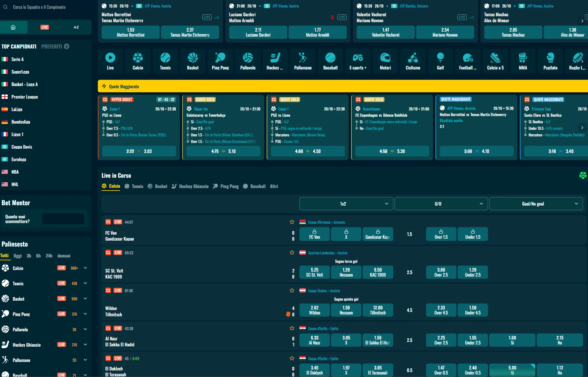 Scommesse sportive Spinanga