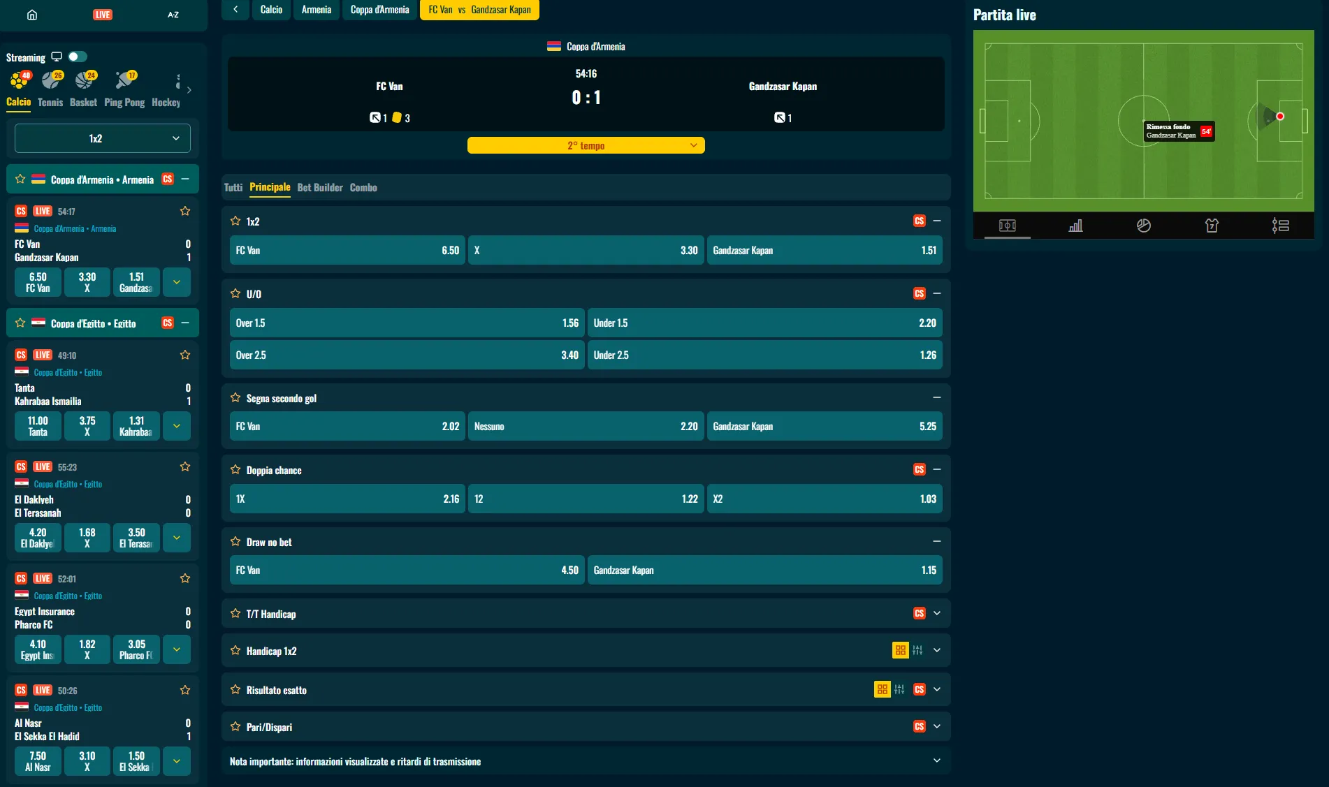 Area Live Betting Spinanga